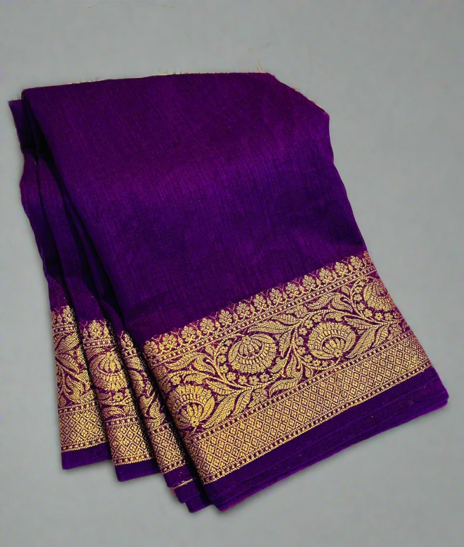 Banarasi Premium Unique Cotton Linen Soft Silk Saree ✨