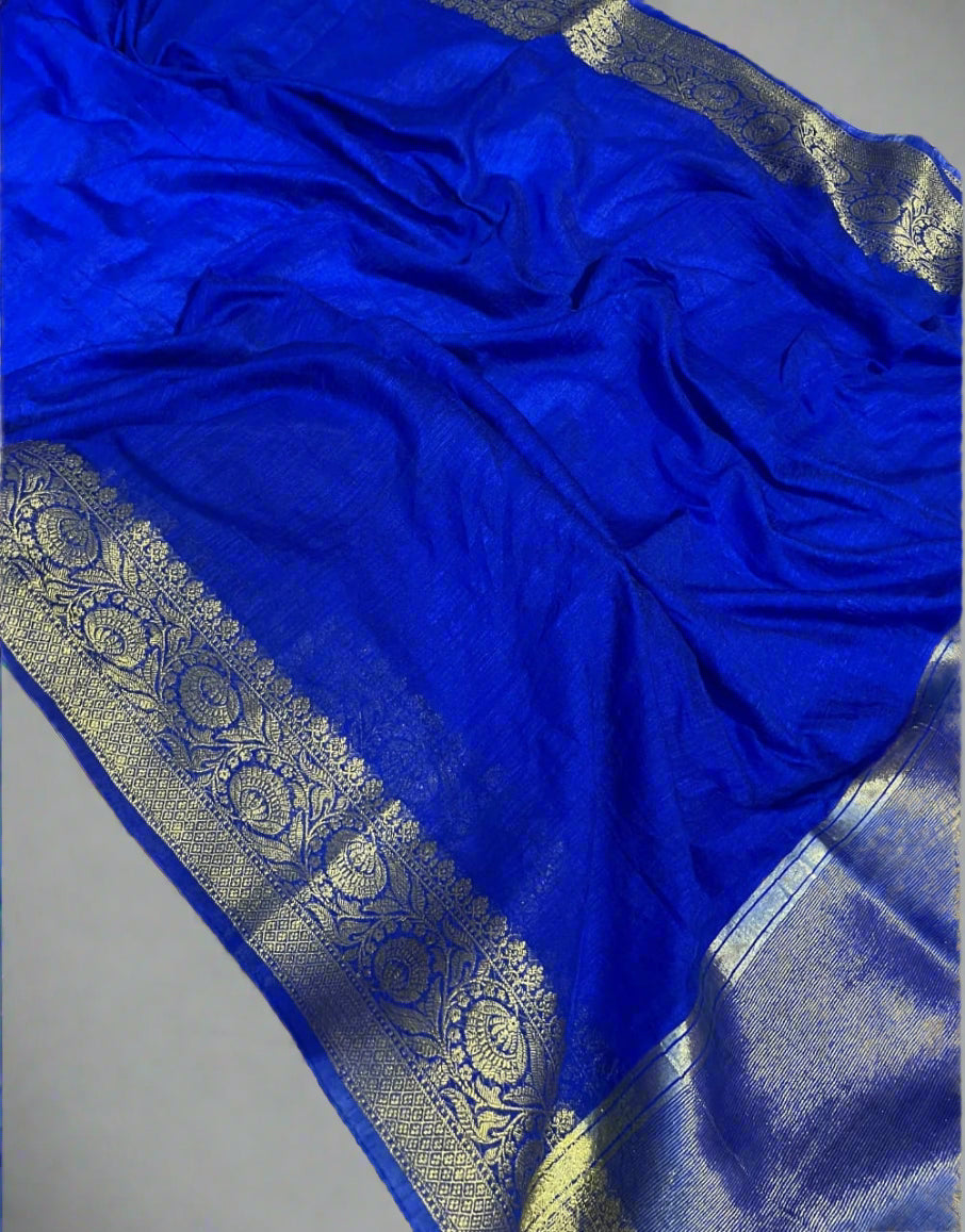 Banarasi Premium Unique Cotton Linen Soft Silk Saree ✨