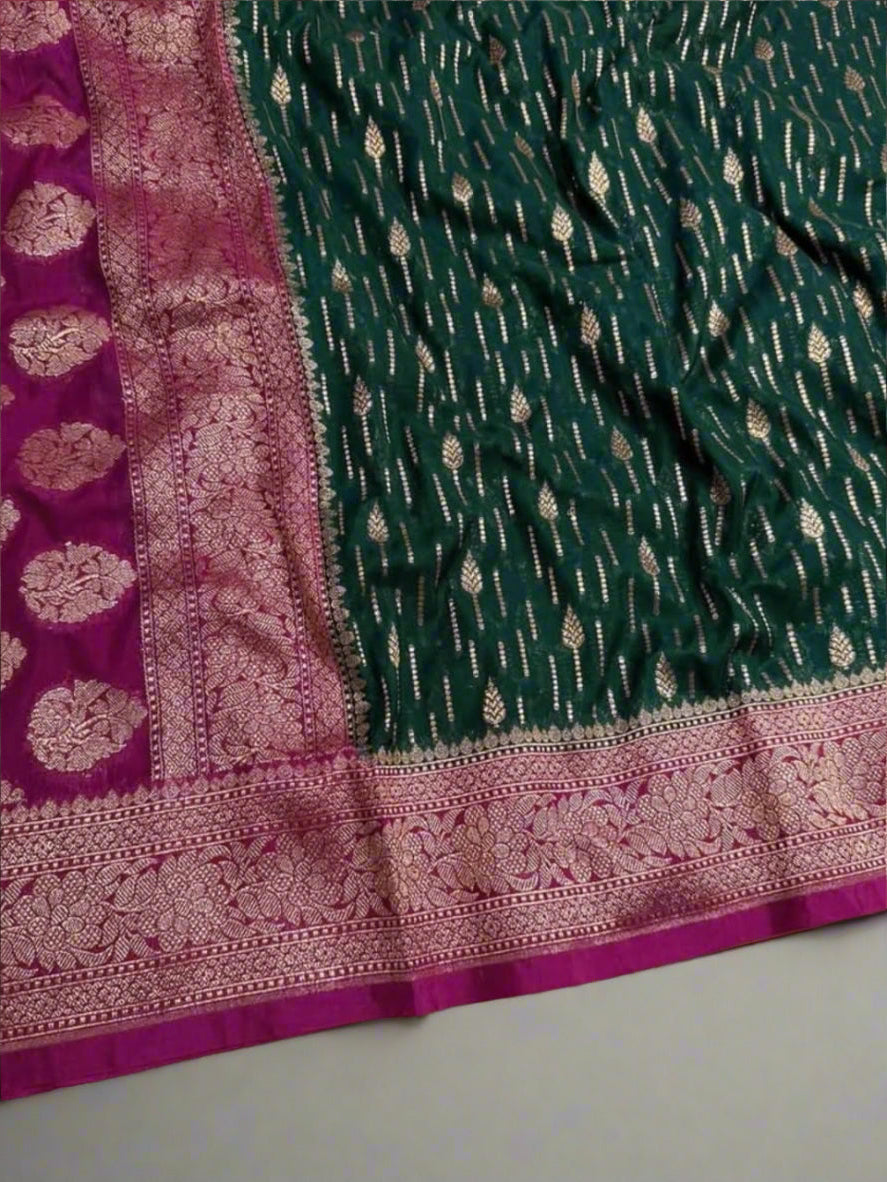VLS-394 – Banarasi Katan Georgette Silk Soft Saree – Exclusive Collection