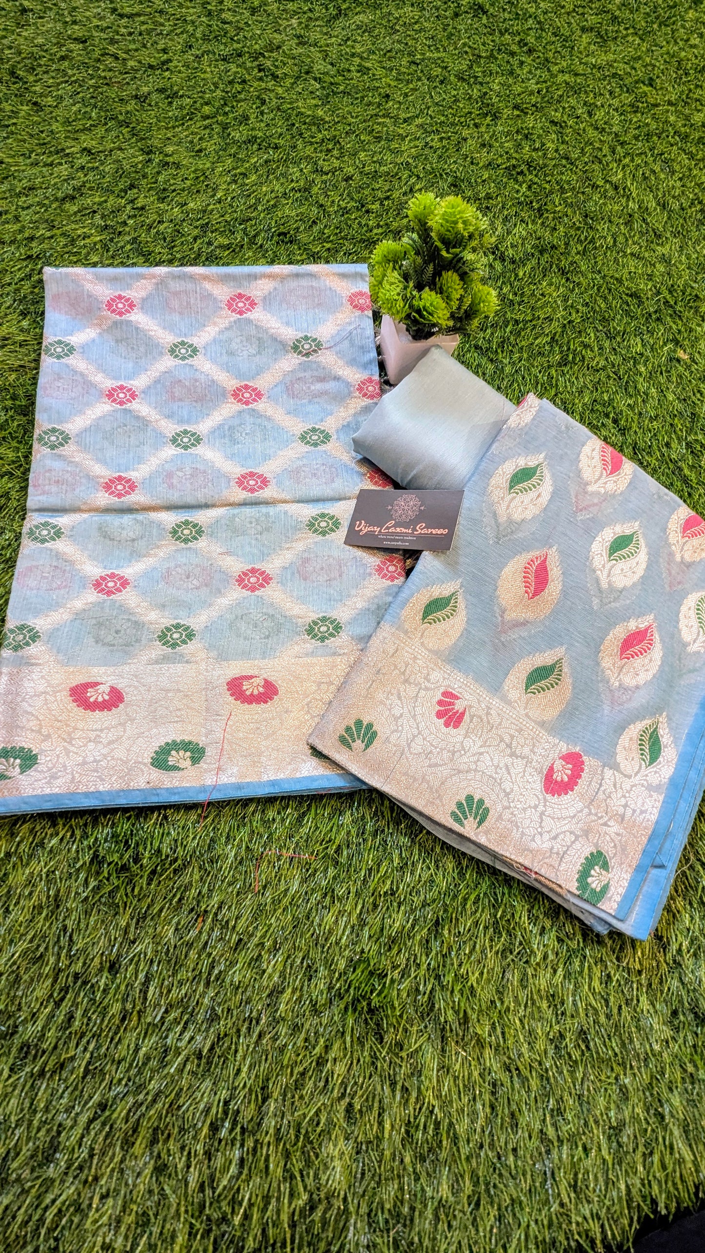 Chanderi 3-Piece Dress Material – Exclusive at ZARIPALLU