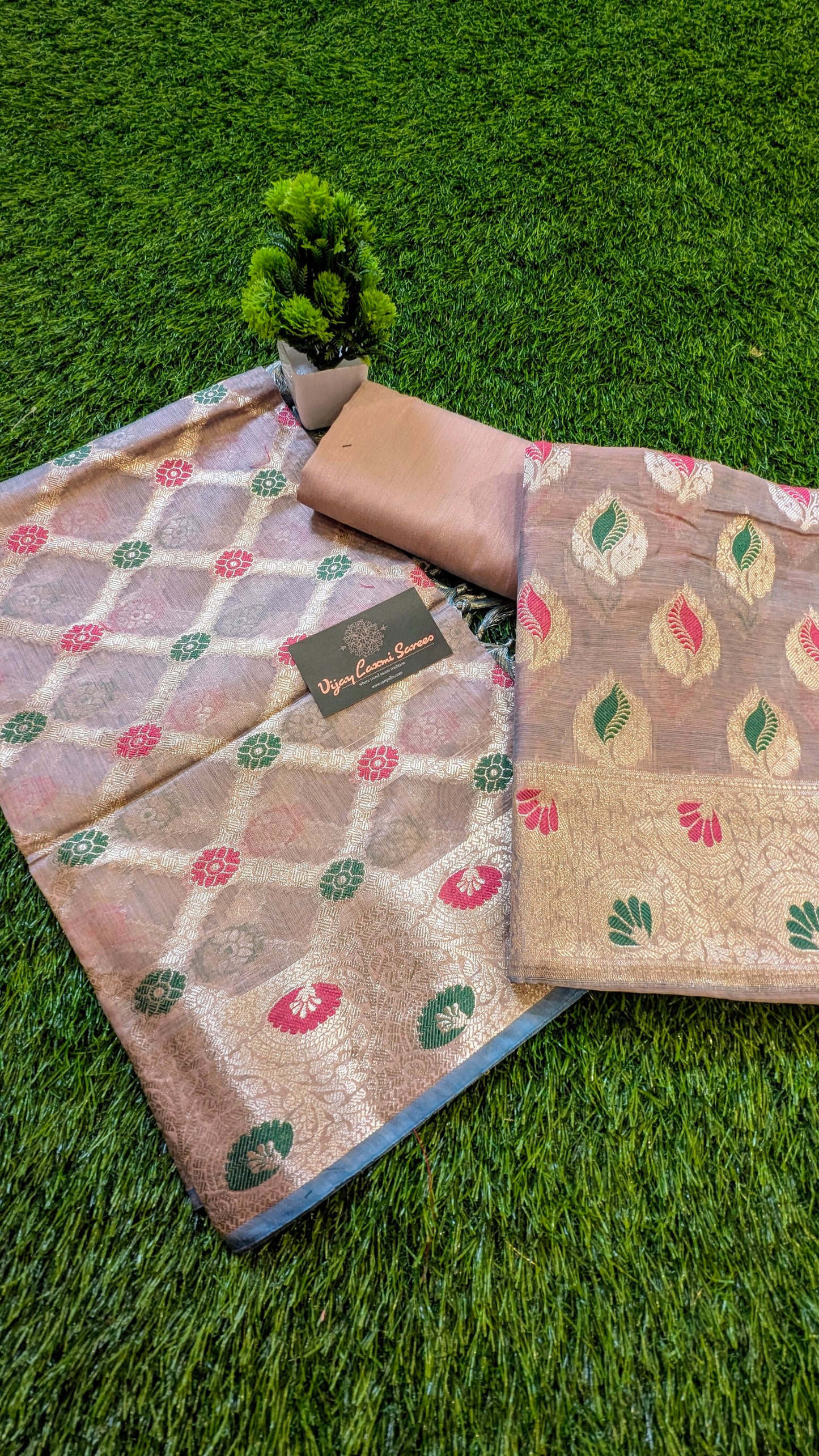Chanderi 3-Piece Dress Material – Exclusive at ZARIPALLU