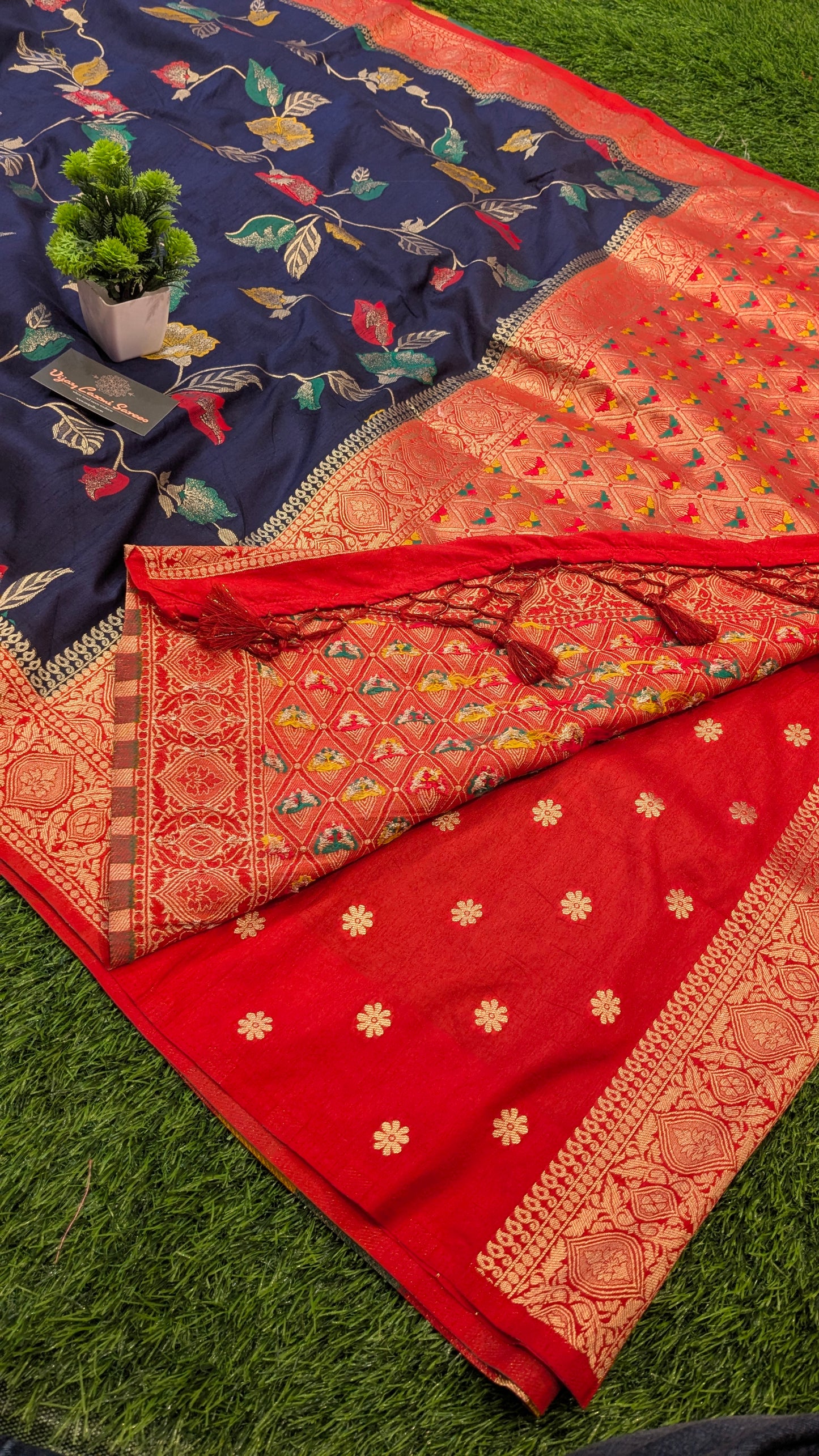 Banarasi semi-katan dupion silk saree
