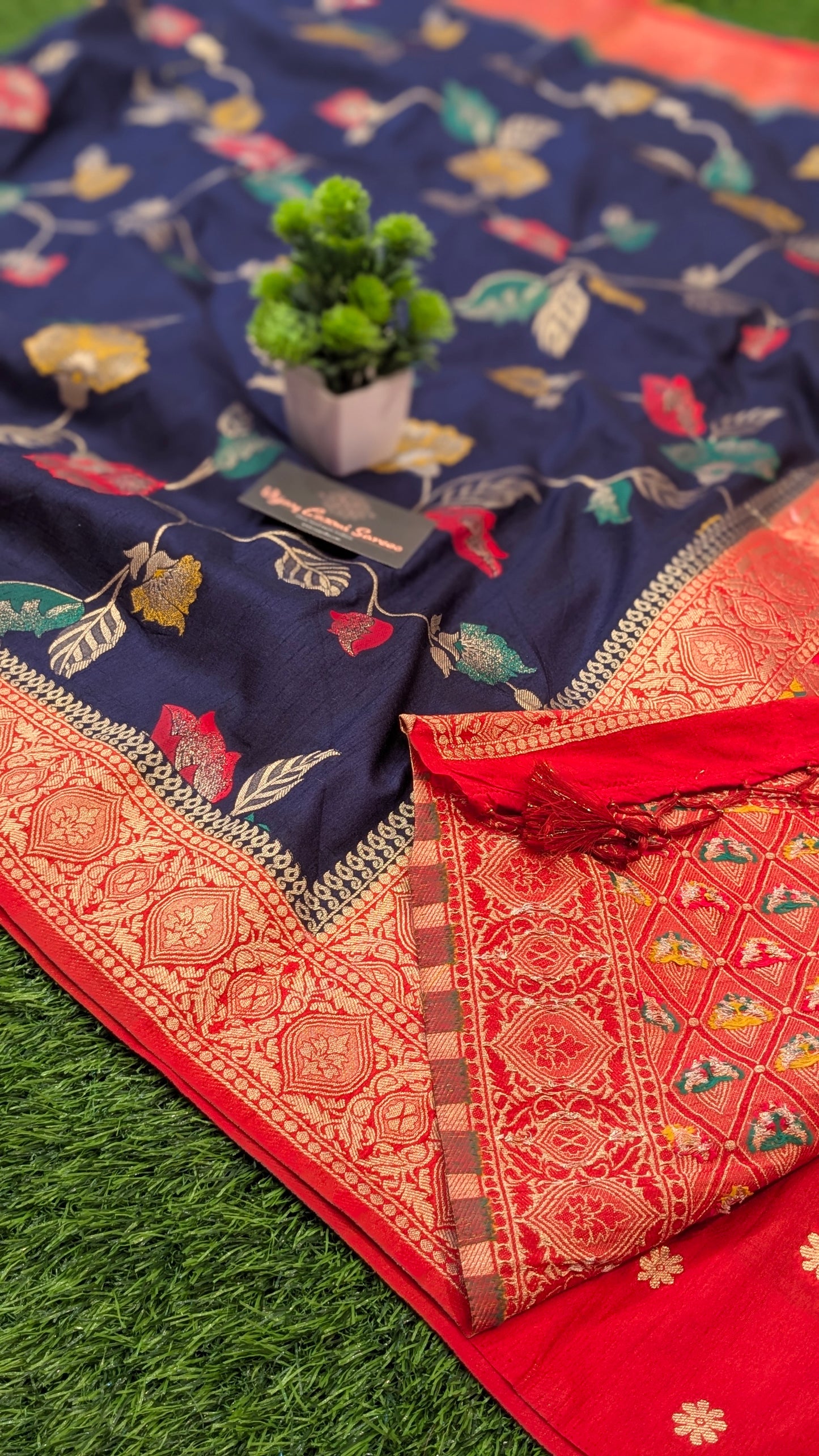 Banarasi semi-katan dupion silk saree