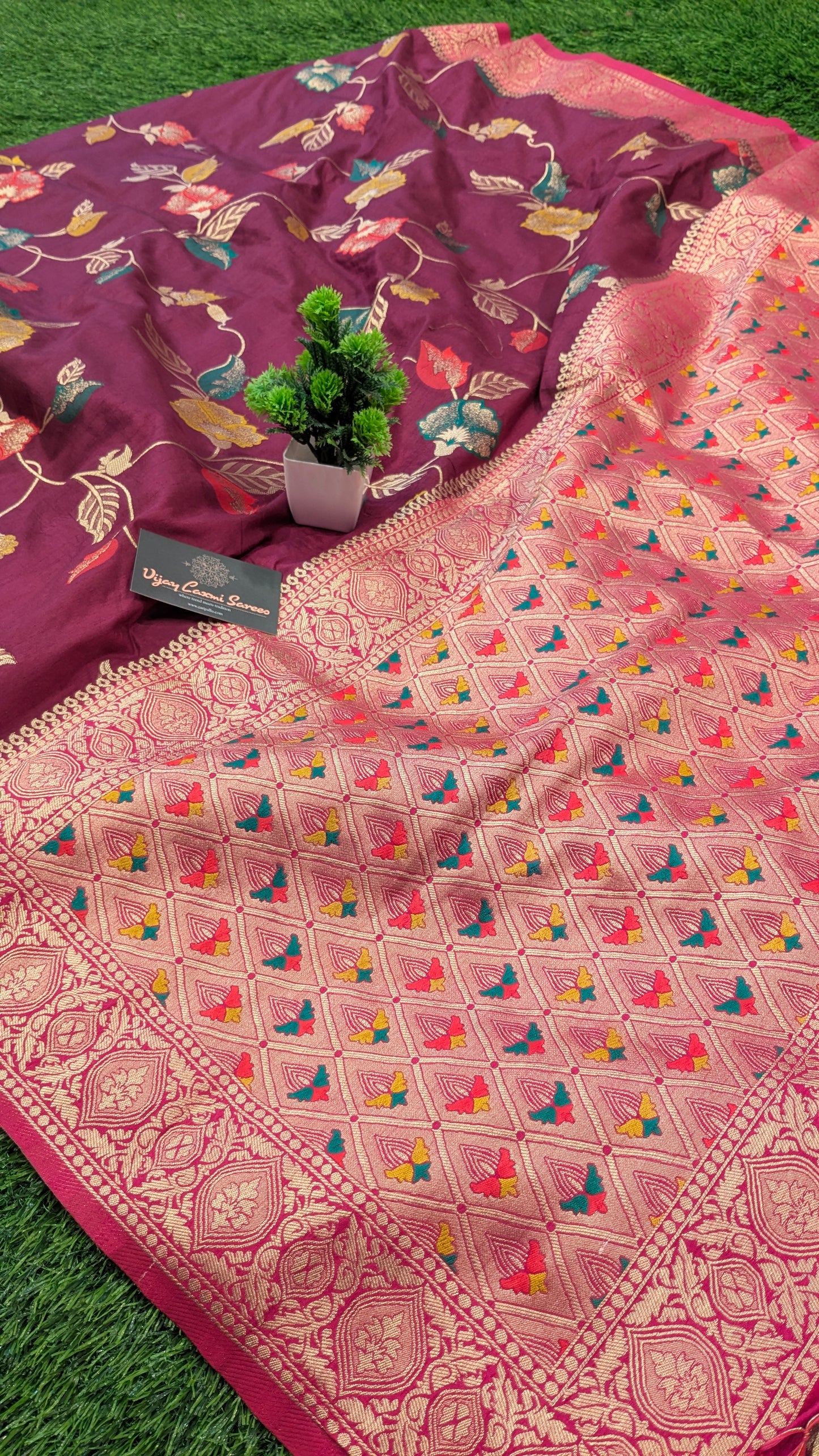 Banarasi semi-katan dupion silk saree