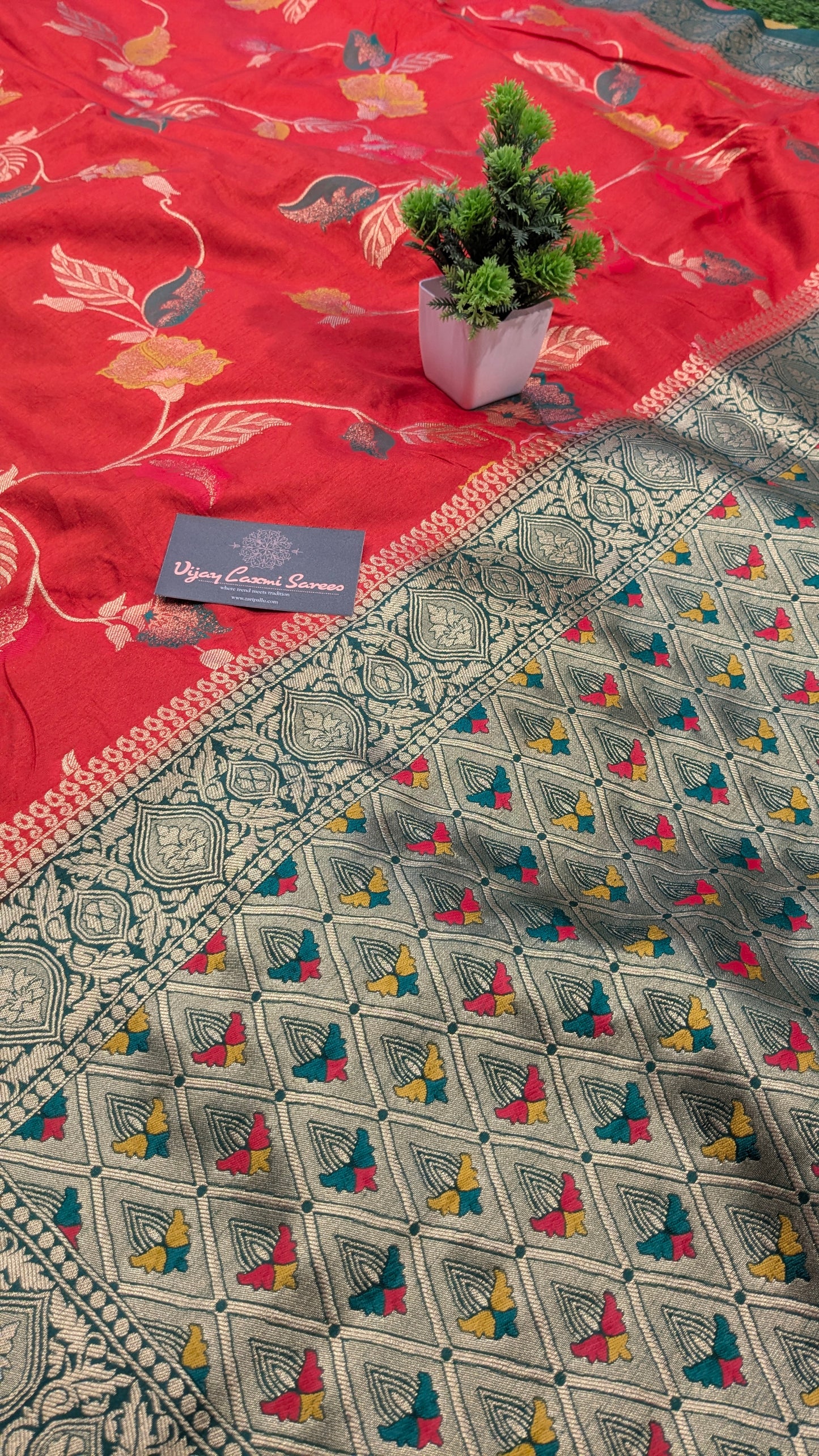 Banarasi semi-katan dupion silk saree