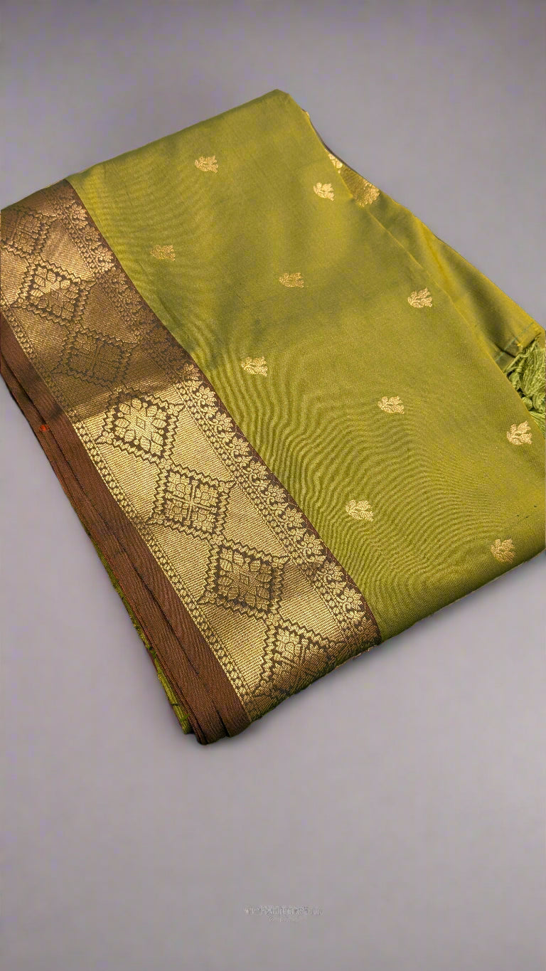 VLS-355 Banarasi Katan Soft Silk Saree with Contrast Satin Border, Rich Pallu & Brocade Blouse – 3 Elegant Colors