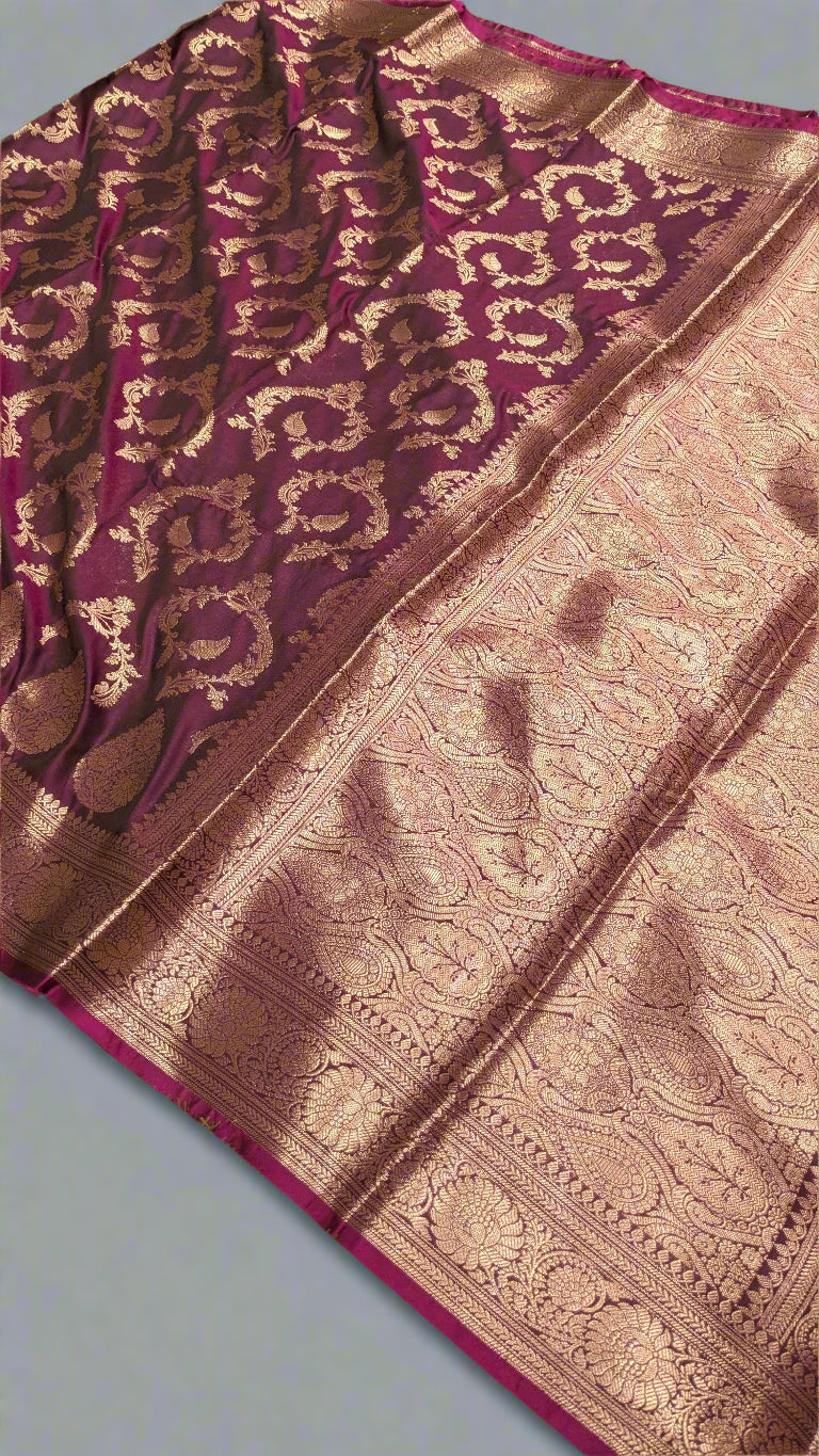 VLS-358 – Rukmani Zaal Soft Katan Banarasi Saree