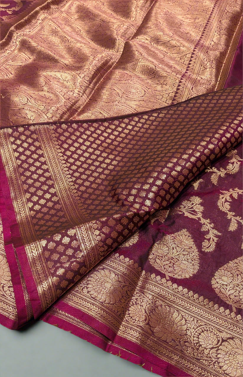 VLS-358 – Rukmani Zaal Soft Katan Banarasi Saree