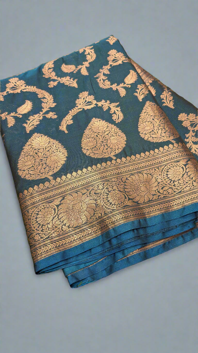 VLS-358 – Rukmani Zaal Soft Katan Banarasi Saree