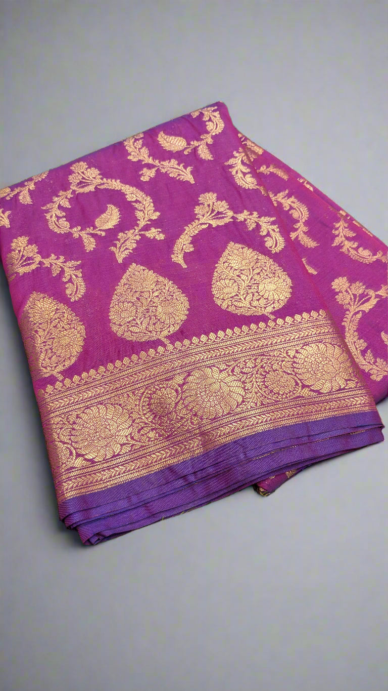 VLS-358 – Rukmani Zaal Soft Katan Banarasi Saree