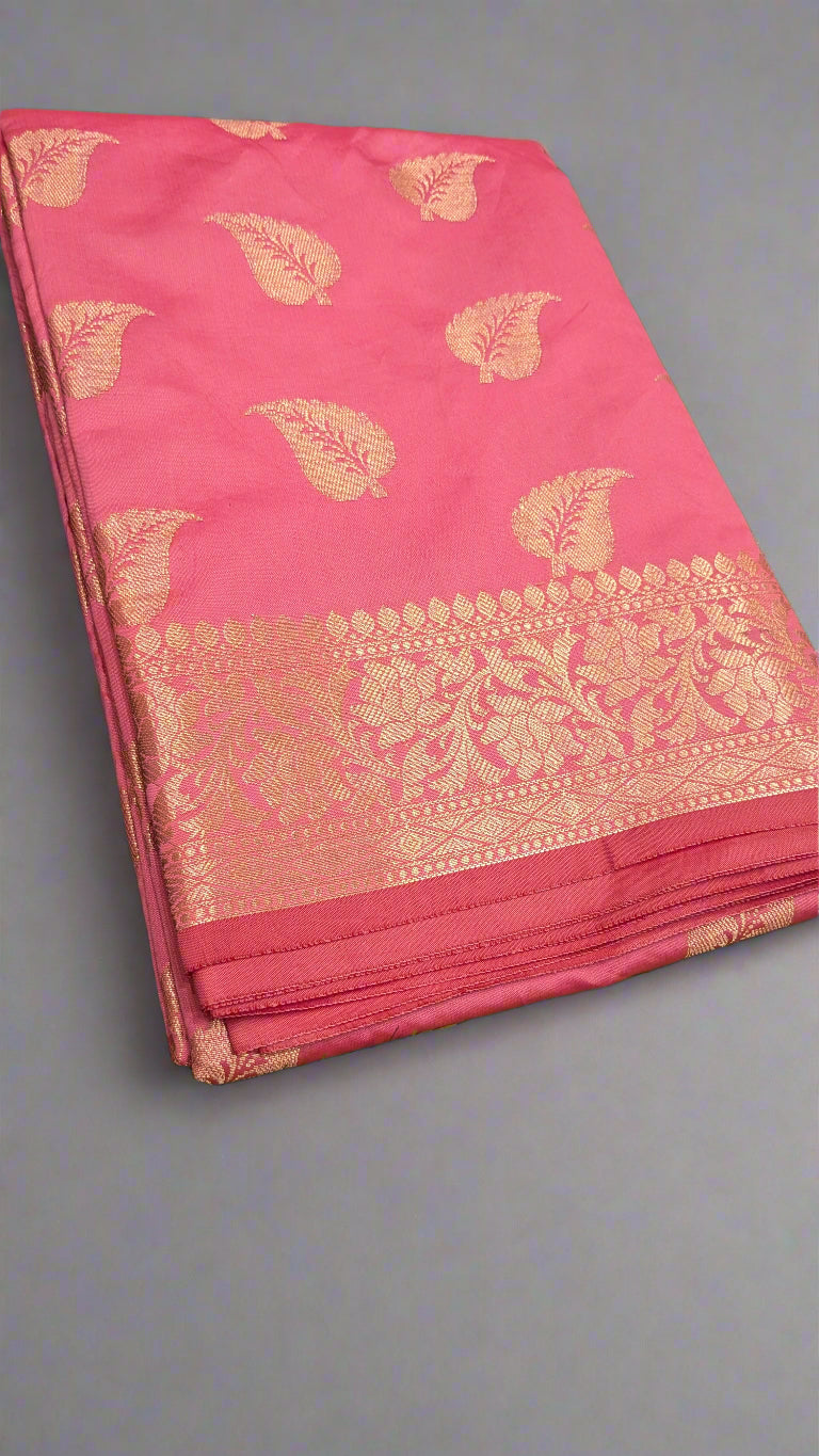 VLS-354 Banarasi Katan Soft Silk Saree with Rich Pallu & Brocade Blouse – 3 Elegant Colors