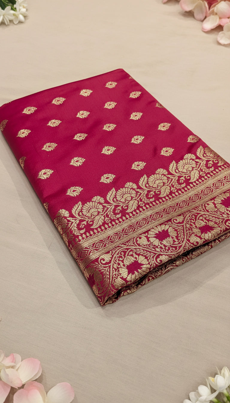 Banarasi Handloom Mashru Katan Silk Saree β¨: VLS 438