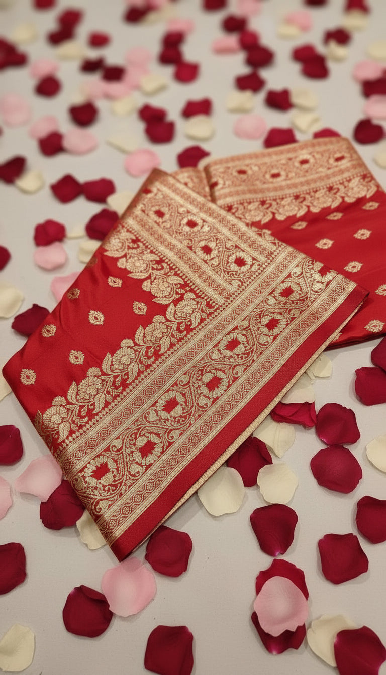Banarasi Handloom Mashru Katan Silk Saree β¨: VLS 438