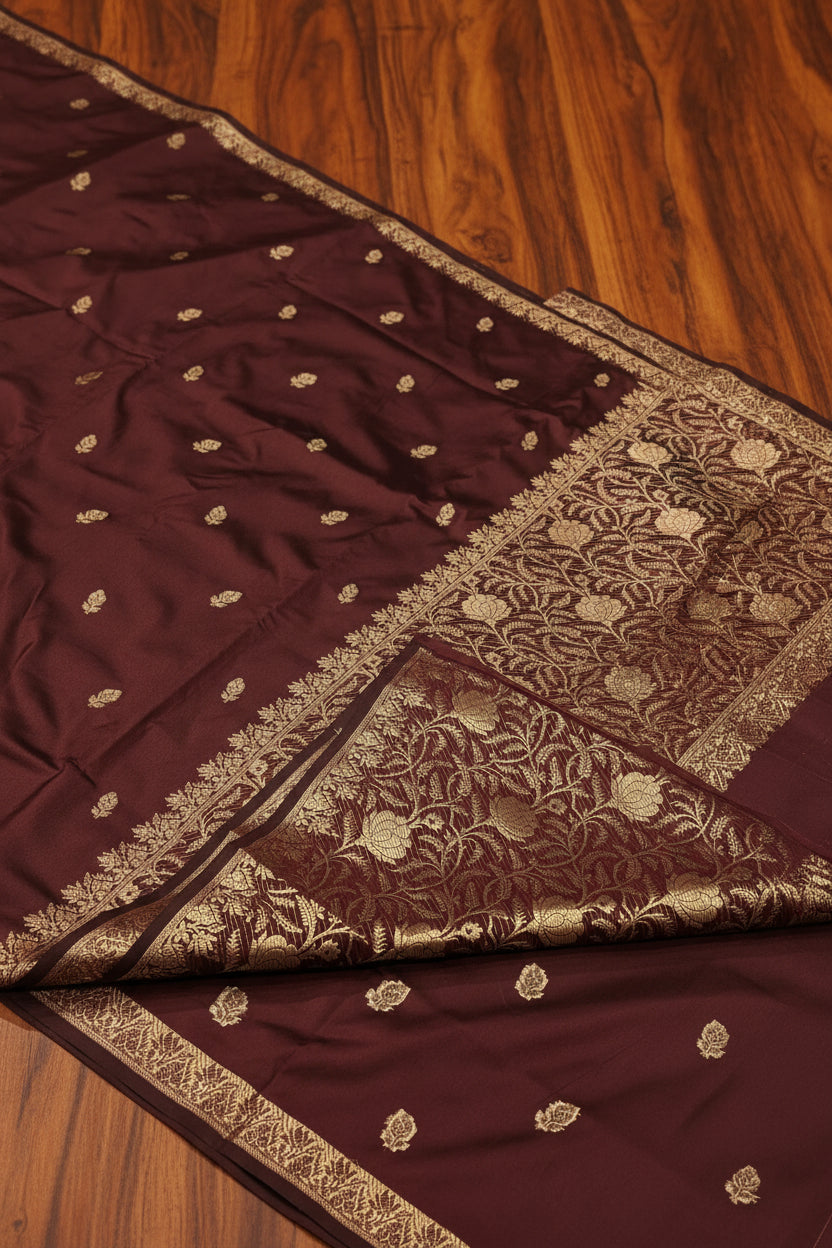 VLS 490 – Soft Katan Silk Saree Iktara motifs all over