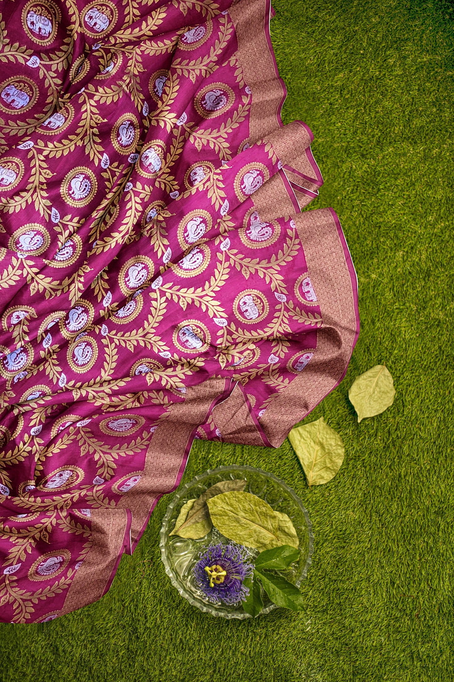 Exquisite Pink and Royal Blue Paithani-Style Saree with Sona Roopa Zari Elephant Design