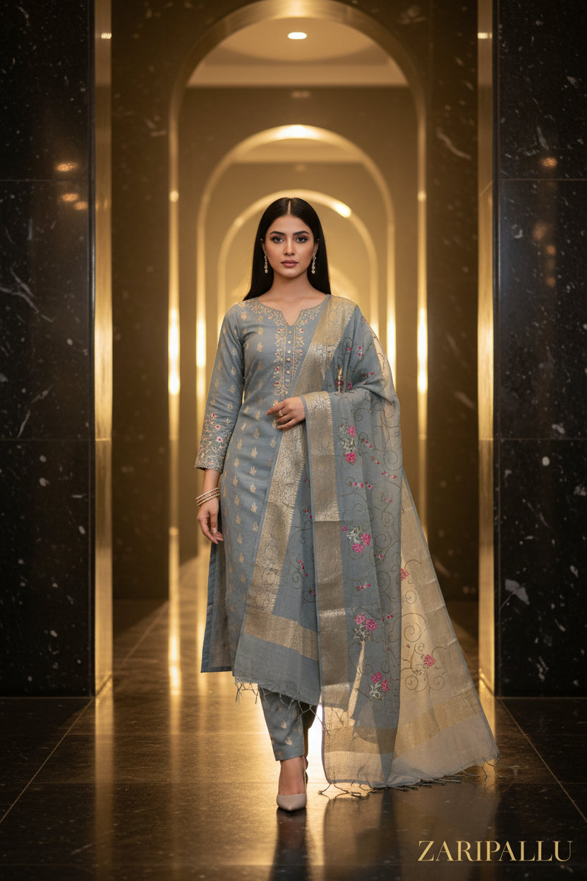 VLS 507 – Premium Banarasi 3-Piece Dress Material