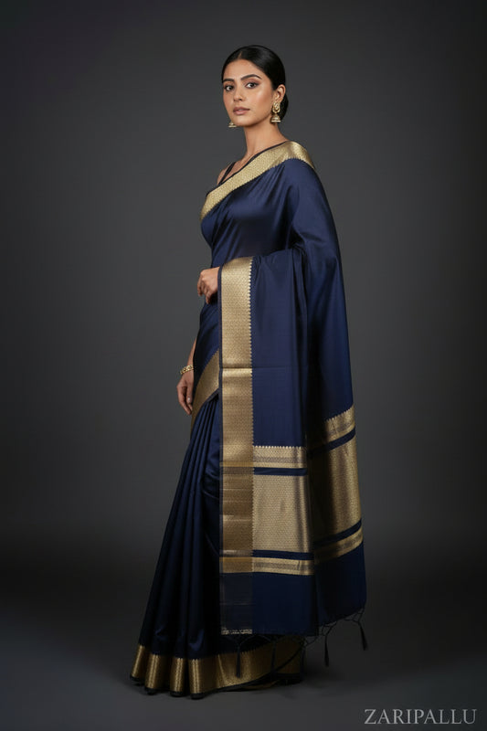 VLS 508 — Mulberry Cotton Silk Saree | Tissue Pallu