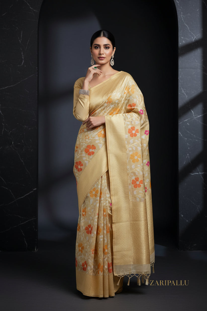 VLS 506 – Premium Banarasi Katan Mashru Meenakari Silk Saree