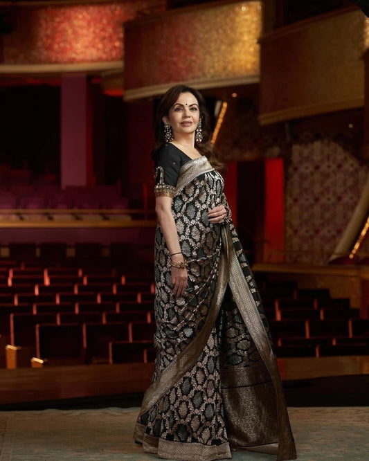 BLACK NITA AMBANI MAM INSPIRED SAREE