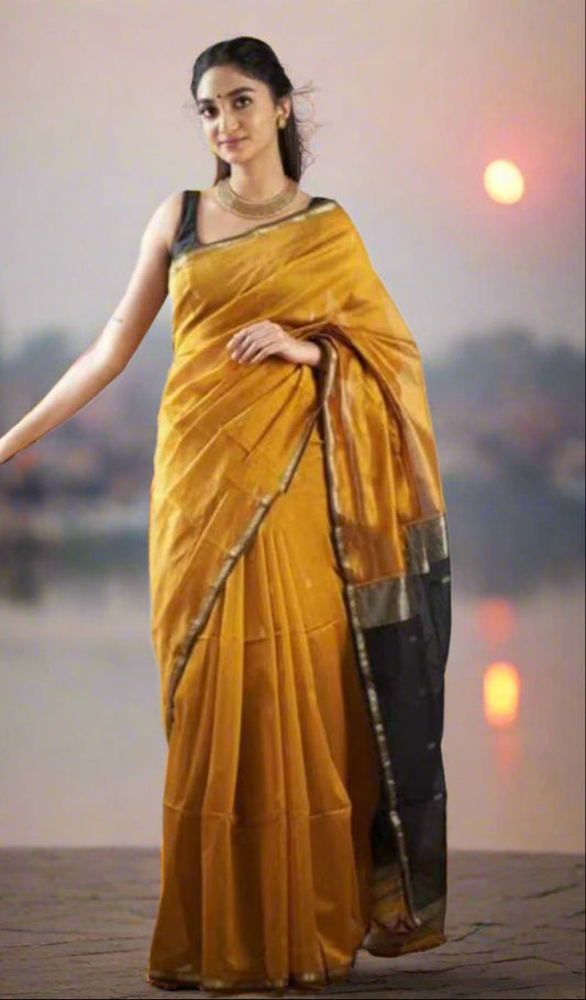 Cotton Booty Handloom Banarasi Saree – All Over Resham Booti