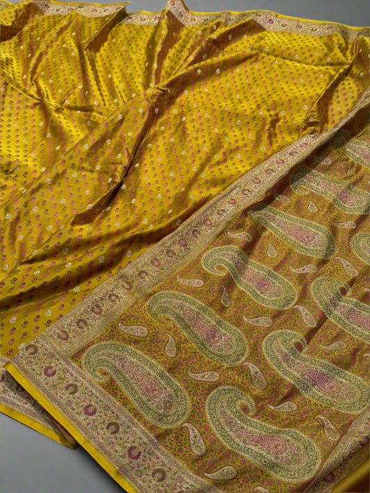 🌸 Banarasi Pashmina Saree – The Grace of Banaras in Every Drape 🌸