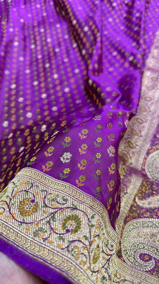 🌸 Banarasi Pashmina Saree – The Grace of Banaras in Every Drape 🌸