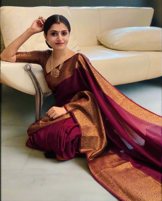 ✨ VLS 354 Banarasi Handloom Raw Silk Saree – Timeless Royalty in Every Drape ✨