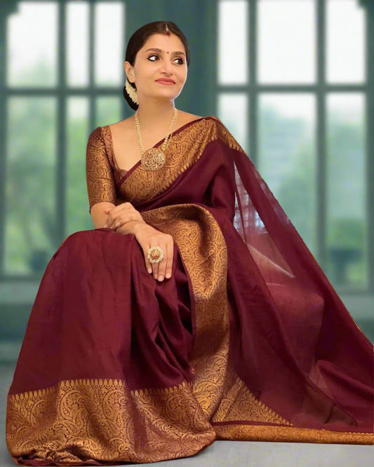 ✨ VLS 354 Banarasi Handloom Raw Silk Saree – Timeless Royalty in Every Drape ✨