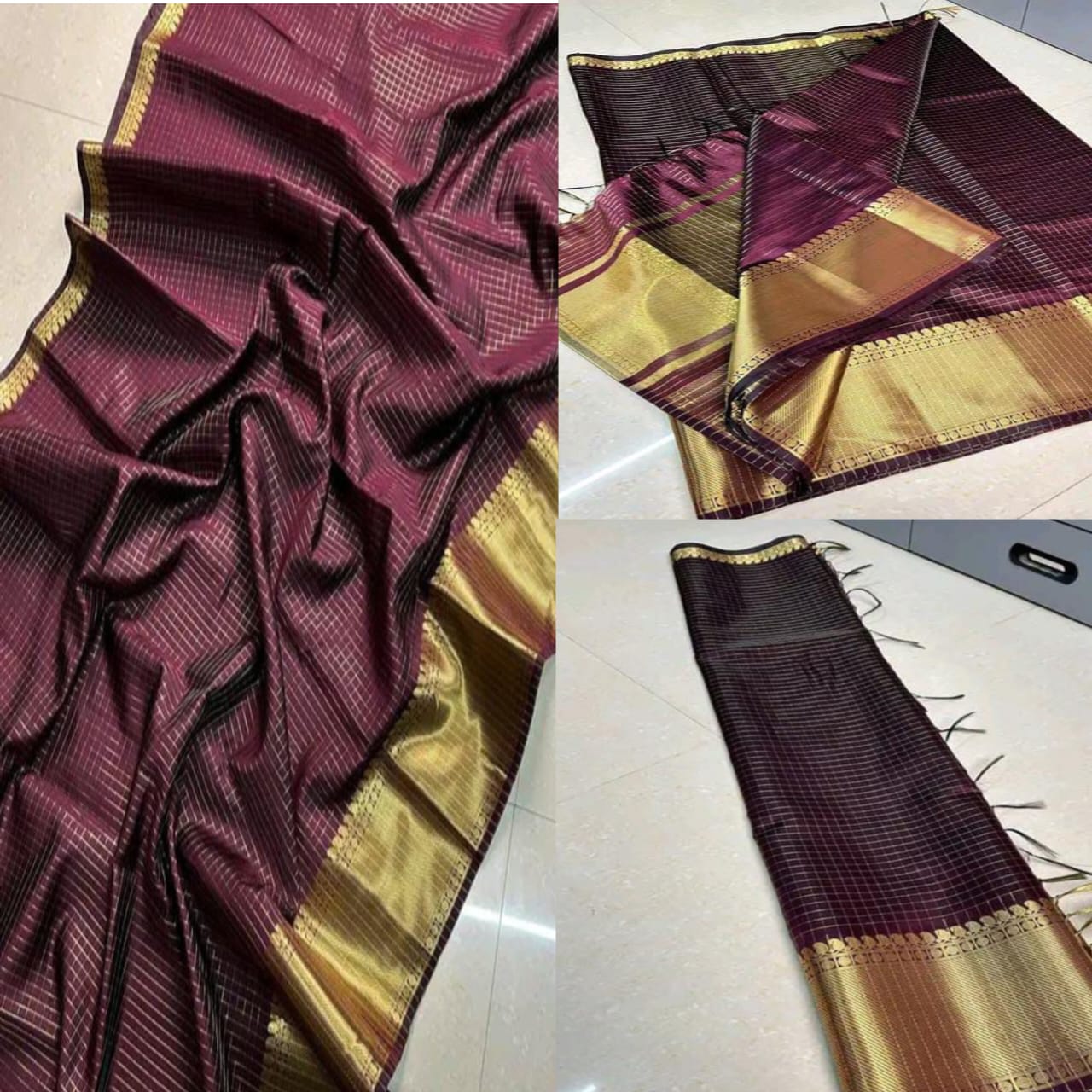 Banarasi Katan Soft Silk Saree – Design VLS 418 (With Gold Zari Weaving & Golden Pallu)