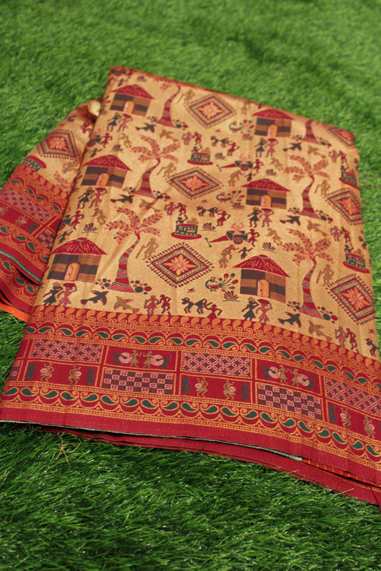 Kanjivaram-Style Banarasi Tissue Silk Saree – A Masterpiece of Heritage Weaving