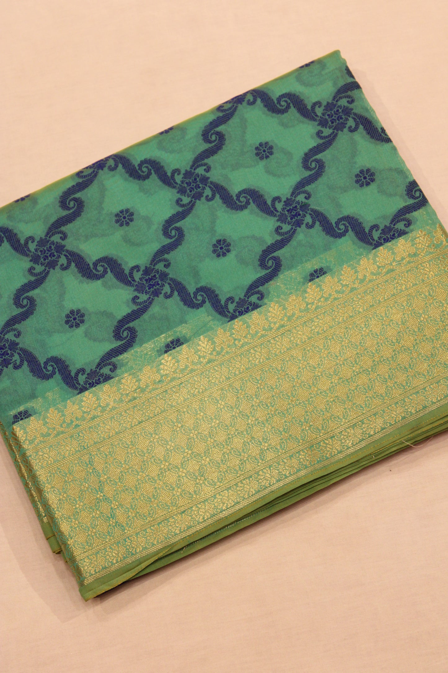 Banarasi Cotton Silk Resham Ghatchola Saree with Meenakari Pallu & Blouse | VLS 428