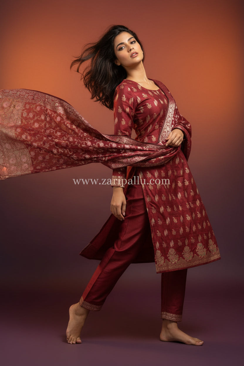 VLS 509 — Banarasi 3-Piece Dress Material ✨