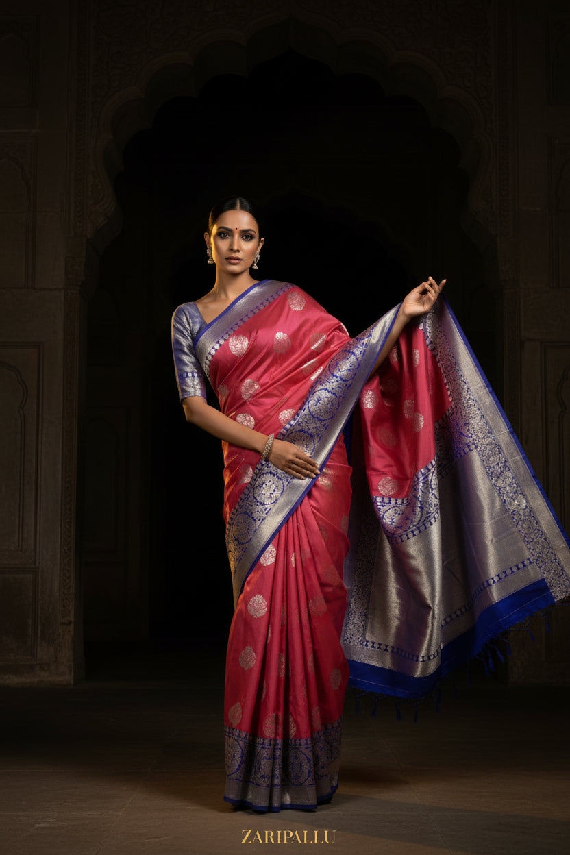 VLS 481 – Pure Silk Banarasi Saree with Lock Weaving Motifs