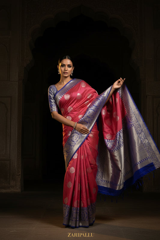 VLS 481 – Pure Silk Banarasi Saree with Lock Weaving Motifs