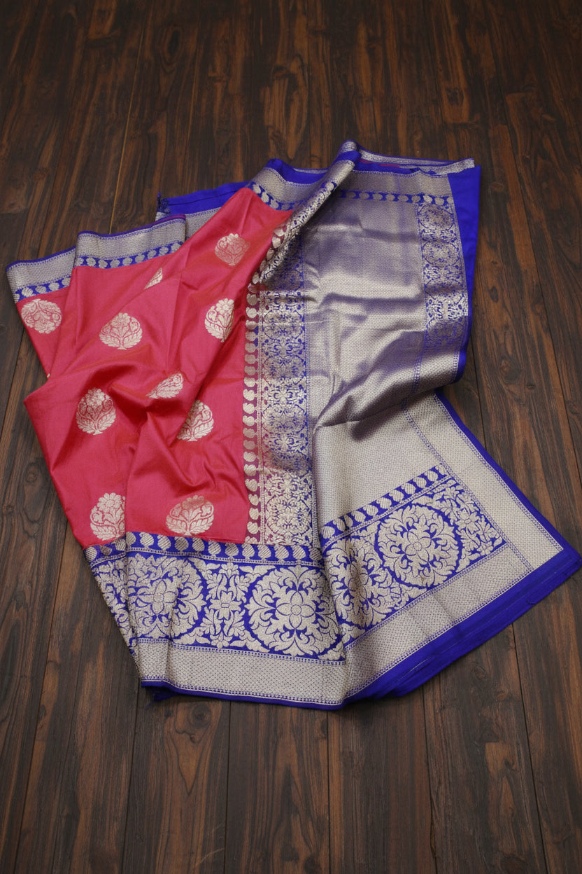 VLS 481 – Pure Silk Banarasi Saree with Lock Weaving Motifs