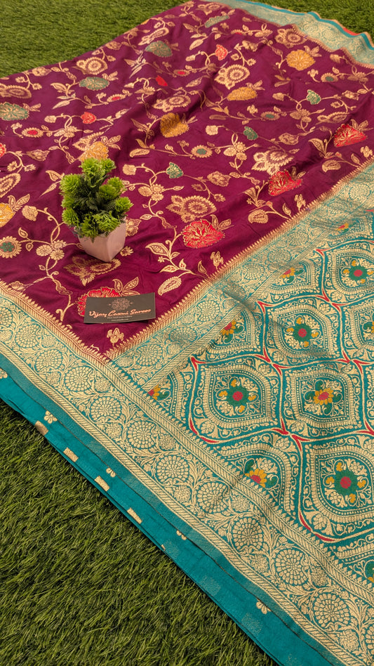 Majestic Elegance with our Banarasi Semi-Katan Dupion Silk Saree