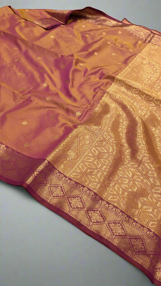 VLS-355 Banarasi Katan Soft Silk Saree with Contrast Satin Border, Rich Pallu & Brocade Blouse – 3 Elegant Colors