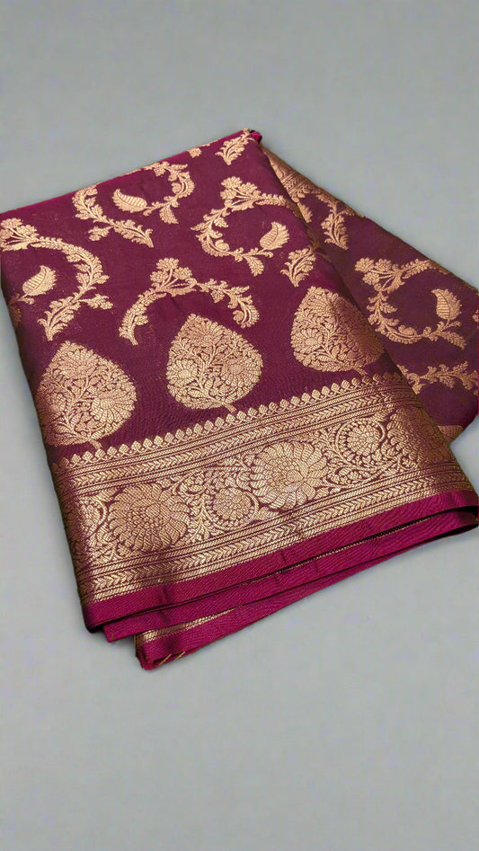 VLS-358 – Rukmani Zaal Soft Katan Banarasi Saree