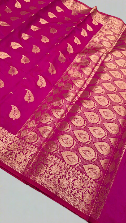 VLS-354 Banarasi Katan Soft Silk Saree with Rich Pallu & Brocade Blouse – 3 Elegant Colors