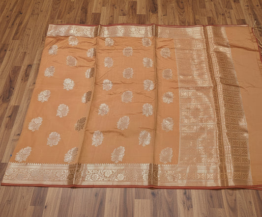 Dupion Silk Booti All Over Saree with Luxurious Brocade Blouse – VLS 460