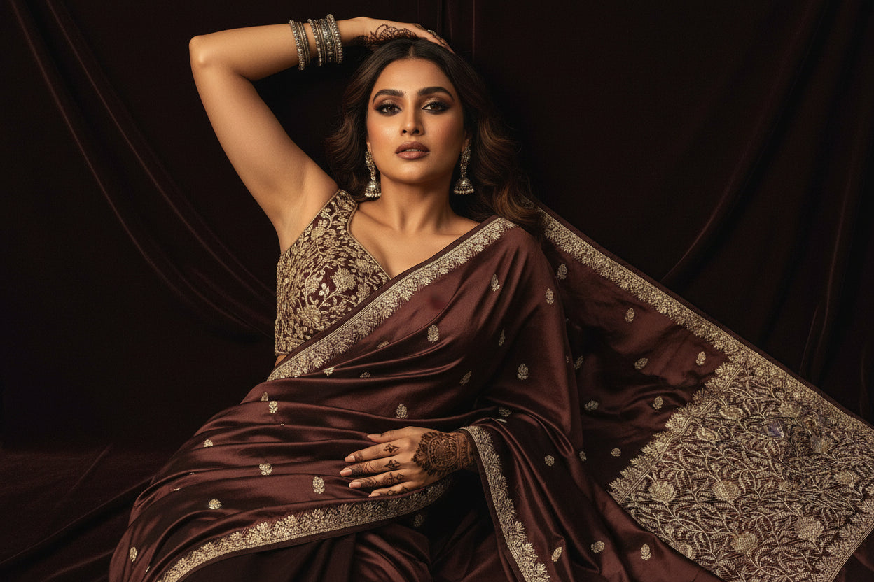 VLS 490 – Soft Katan Silk Saree Iktara motifs all over