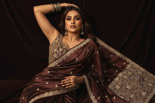 VLS 490 – Soft Katan Silk Saree Iktara motifs all over