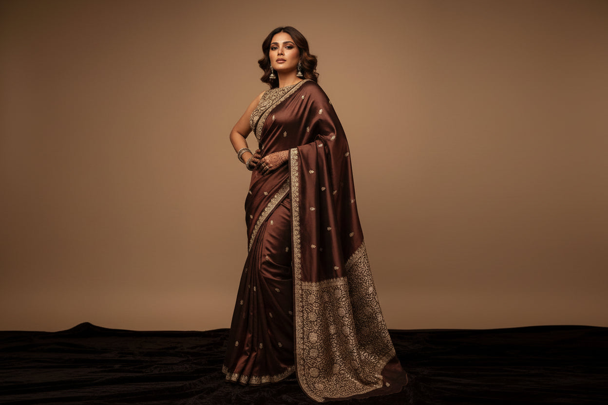 VLS 490 – Soft Katan Silk Saree Iktara motifs all over