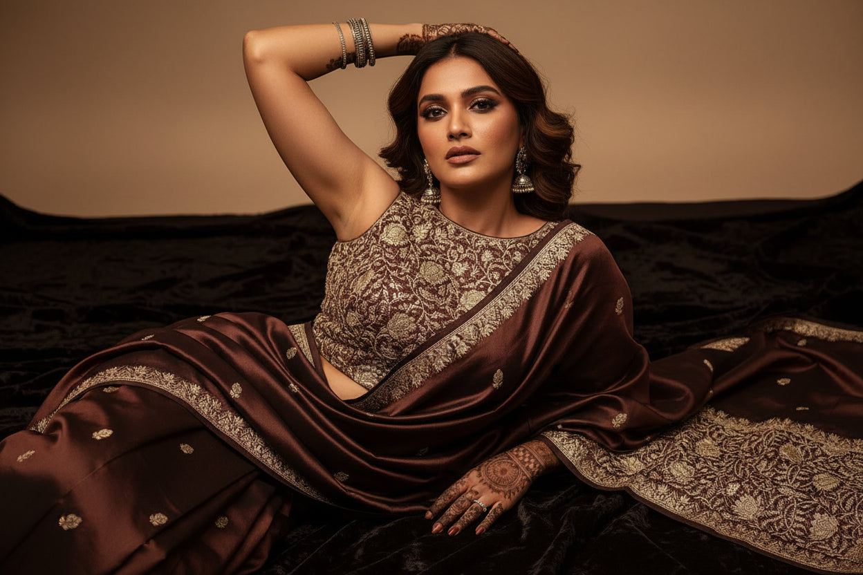 VLS 490 – Soft Katan Silk Saree Iktara motifs all over