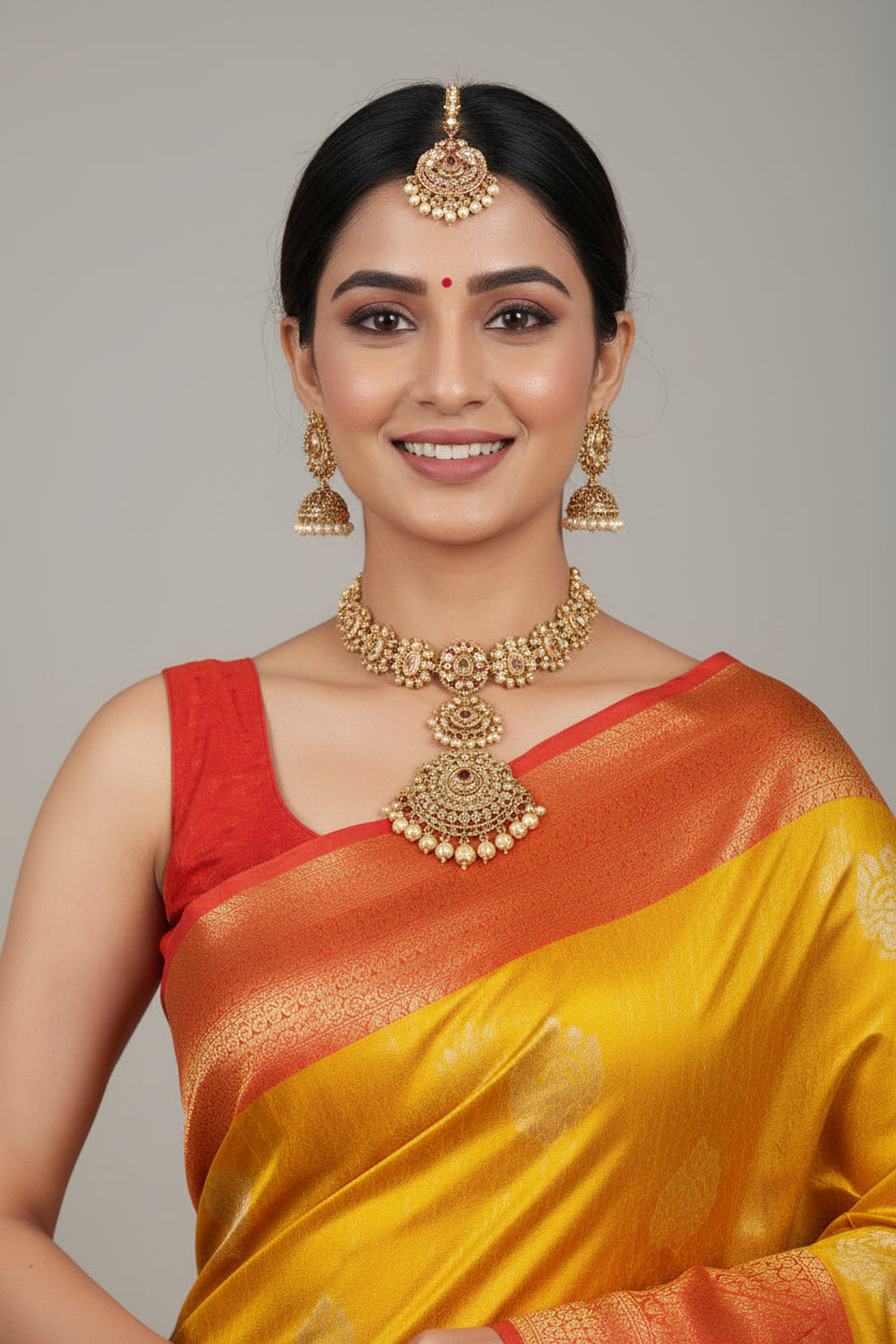 💛❤️ VLS 495 – Soft Katan Silk Saree with Silver Zari Boota