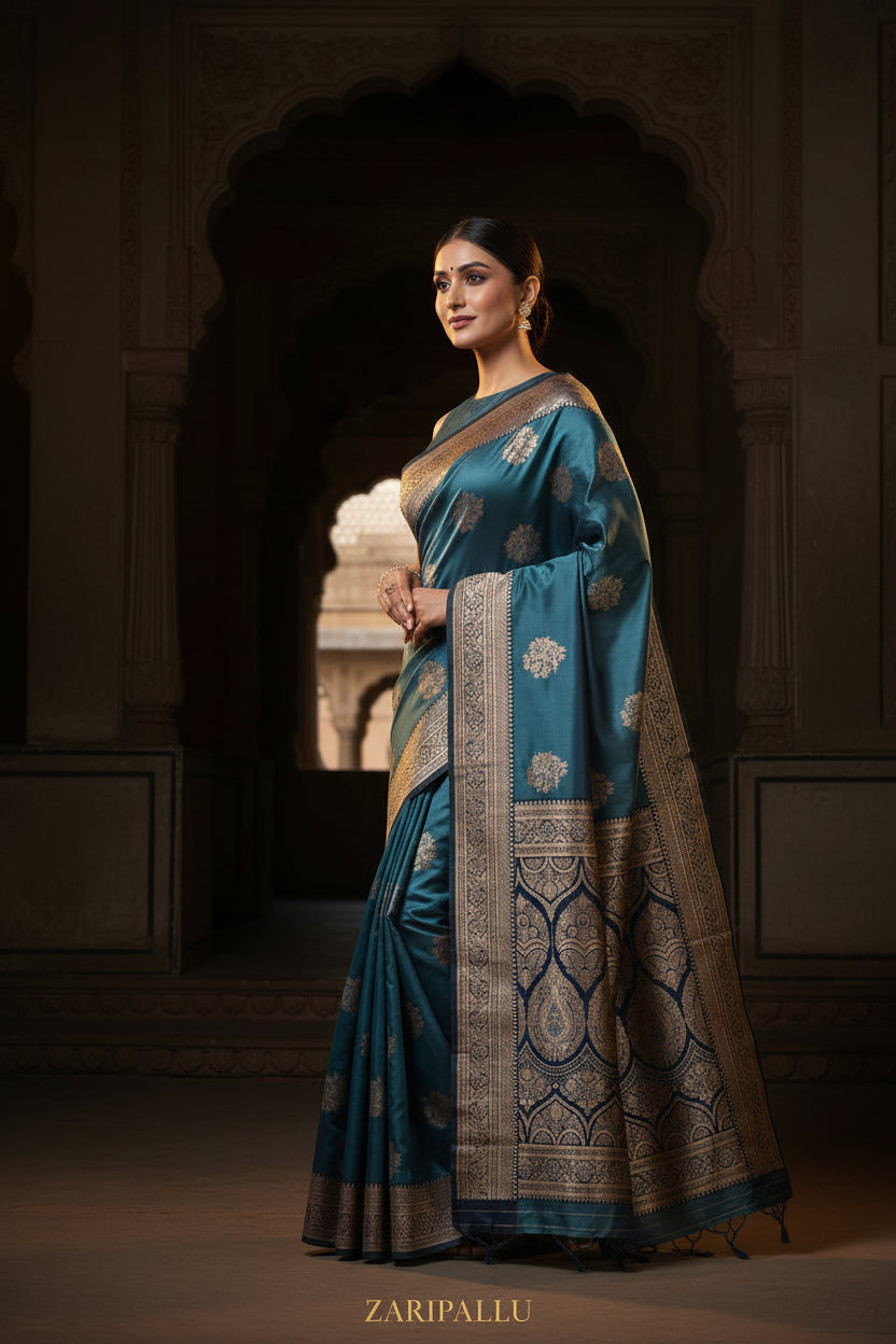 VLS 489 – Mashru Silk Saree with Contrast Pallu & Blouse