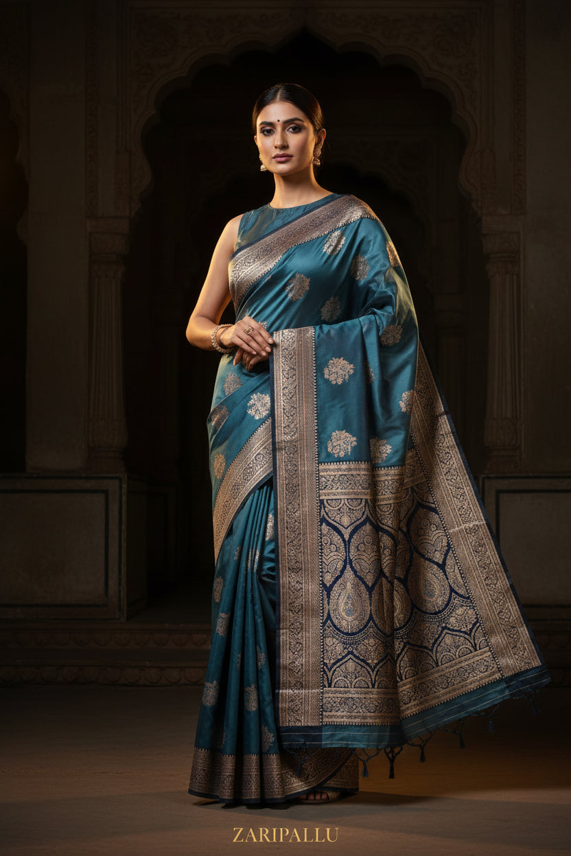 VLS 489 – Mashru Silk Saree with Contrast Pallu & Blouse