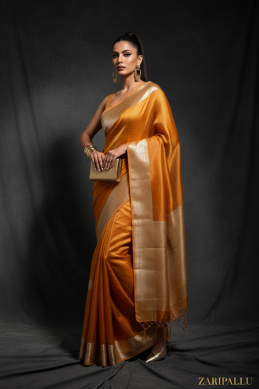 ✨ VLS 497 – Pure Banarasi Katan Tissue Saree with Nakshi Border & Pallu