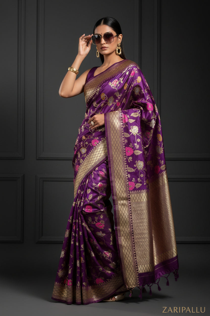 ✨ VLS-498 | Banarasi Mashru Katan Silk Saree