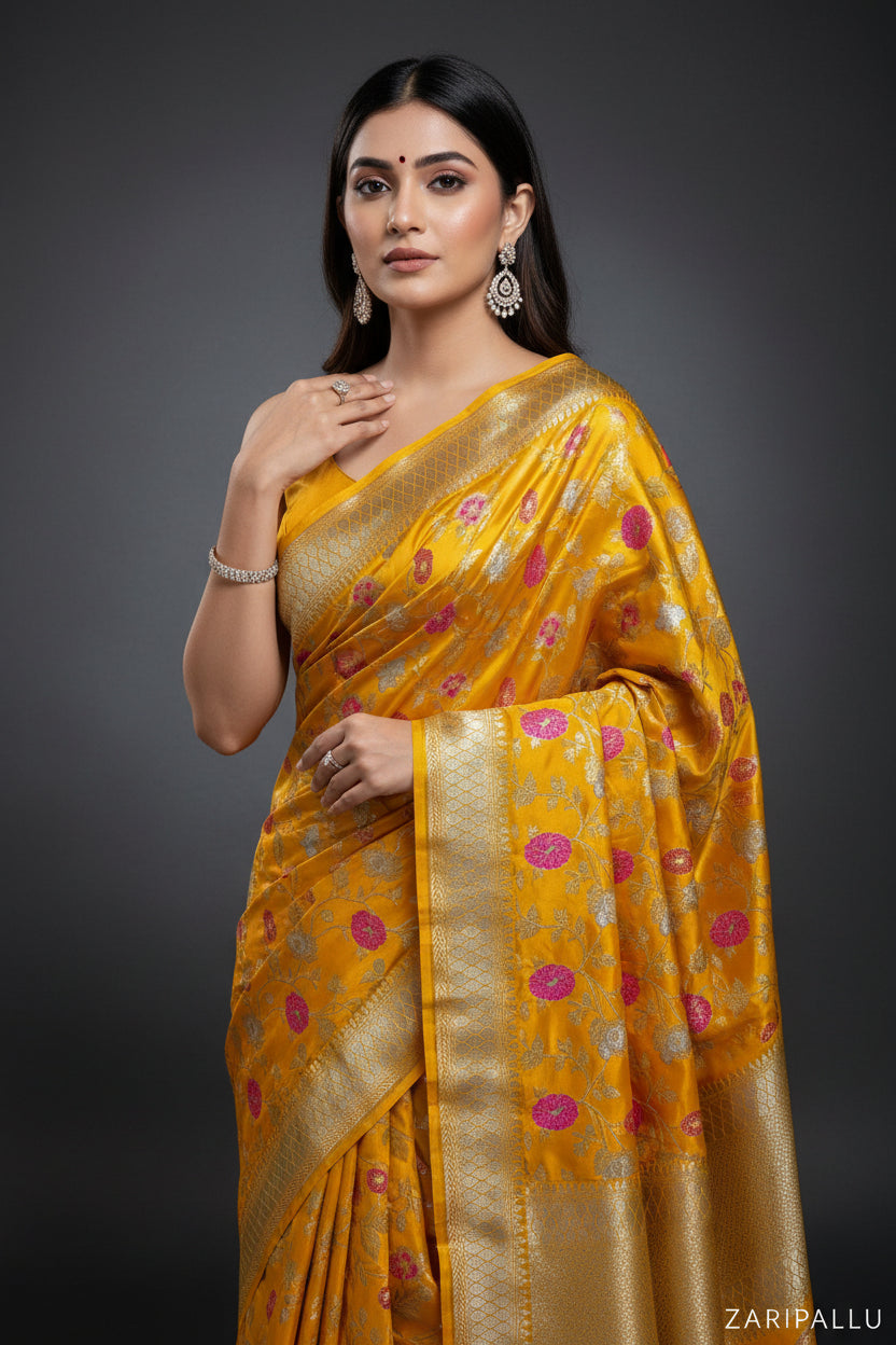 ✨ VLS-498 | Banarasi Mashru Katan Silk Saree